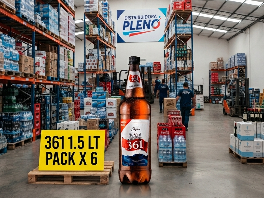 CERVEZA 361 1.5 LT PACK X 6 UNIDADES