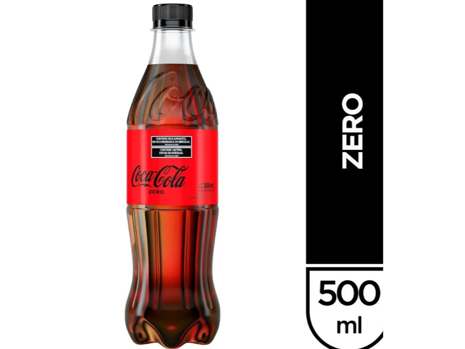 COCA COLA ZERO DE 500 ML PACK X 12 UNIDADES