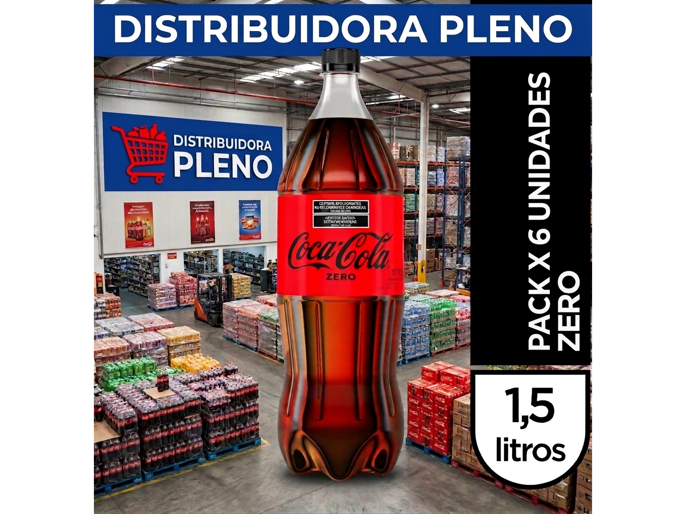 COCA COLA ZERO 1.5 LT PACK X 6