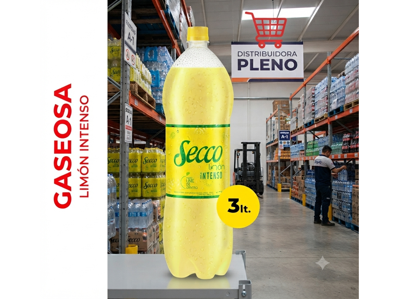 SECCO LIMON INTENSO 3 LT PACK X 4