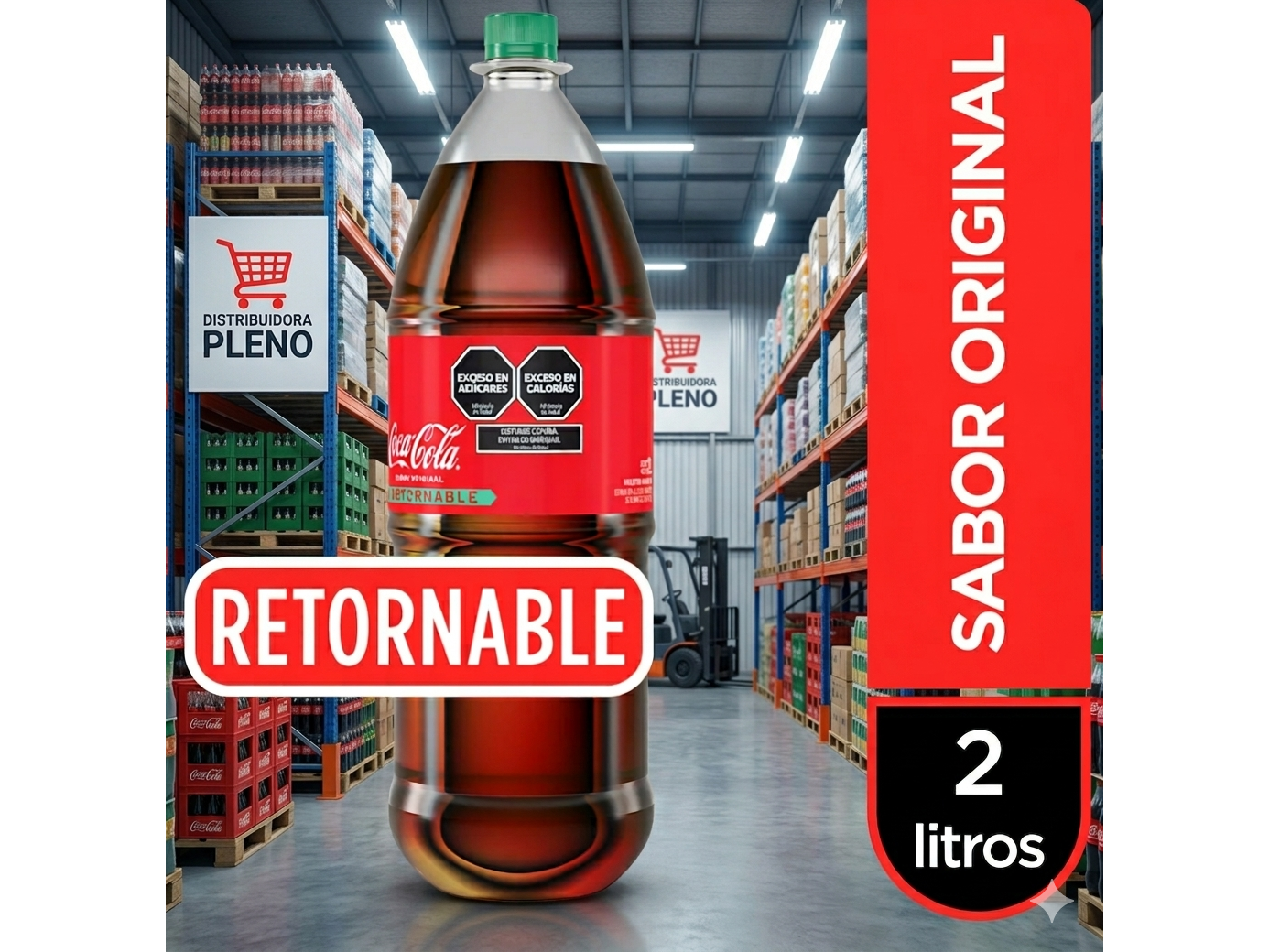 COCA COLA RET 2 LT CAJÓN X 8 UNID