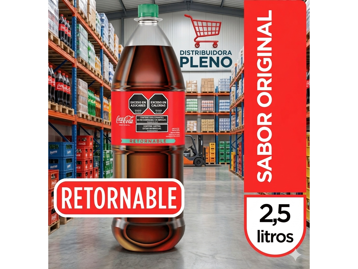 COCA COLA RET 2.5 LT CAJÓN X 8 UNID