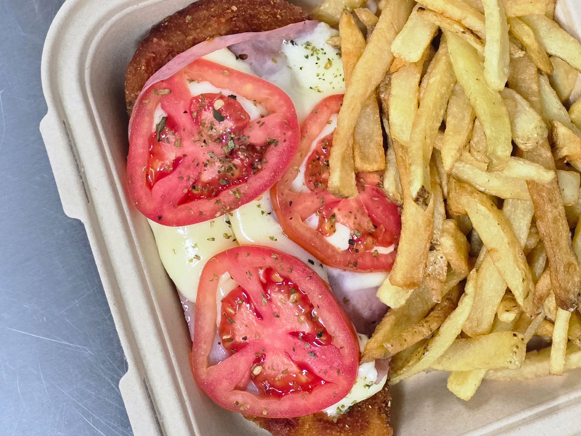 Milanesa napolitana de ternera