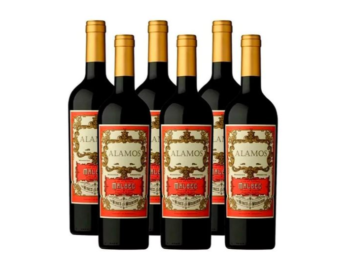 Vino Alamos Malbec 750 ml x 6 unidades