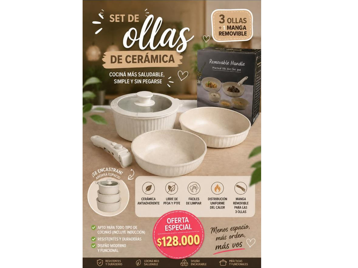 Set de ollas ceramica de bazarcitrico