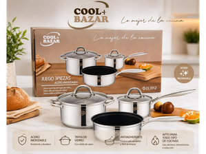 Set 3 ollas acero inoxidable de bazarcitrico