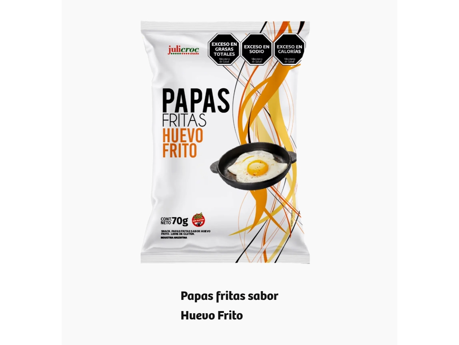 Julicroc papas fritas huevo frito x 70GS