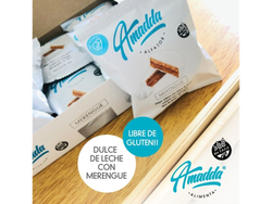 Alfajor blanco Amadda baño merengue x un