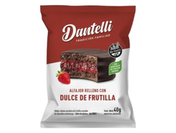 Alfajor Dantelli relleno frutilla x un