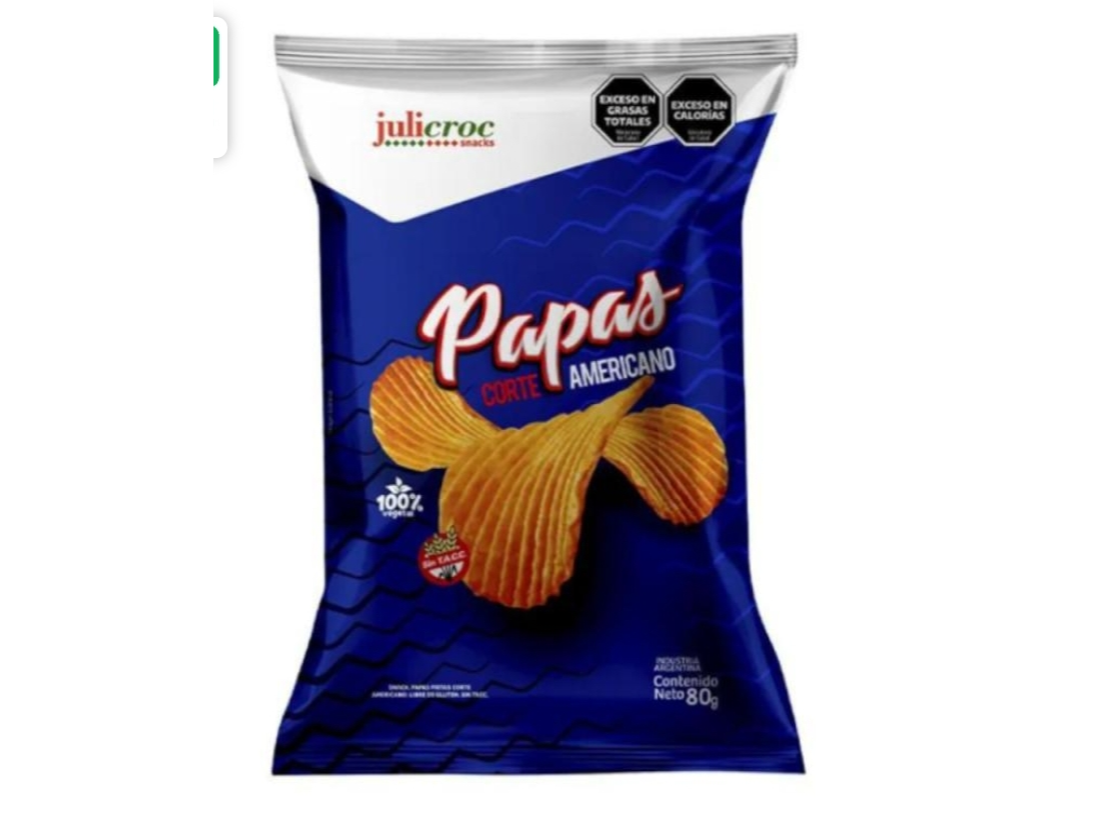 Julicroc papas fritas Américas x 80gs