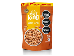 Maní King salado frito sin piel Doy pack x 330gs