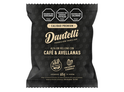 Alfajor Dantelli cafe y avellanas x un con harina de almendras