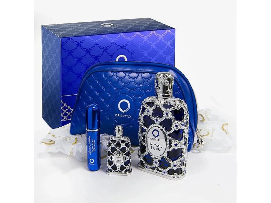 Kit Orientica Royal Bleu Neceser + Perfume X80ml + Mini Perfumero + Decant