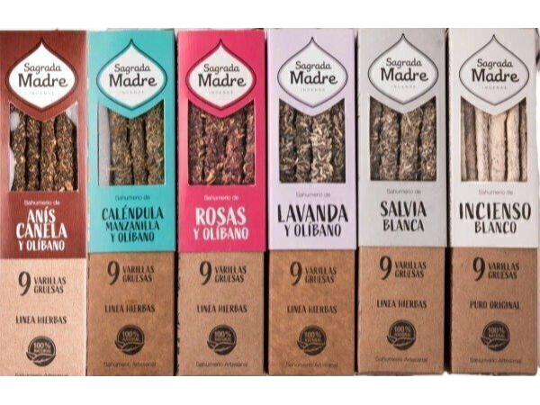 Sahumerios 9 varillas gruesas Sagrada Madre