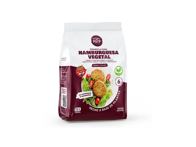 Premezcla para hambugesa vegetal Natural pop