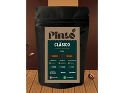 Café tostado en grano clásico Brasil Pintó