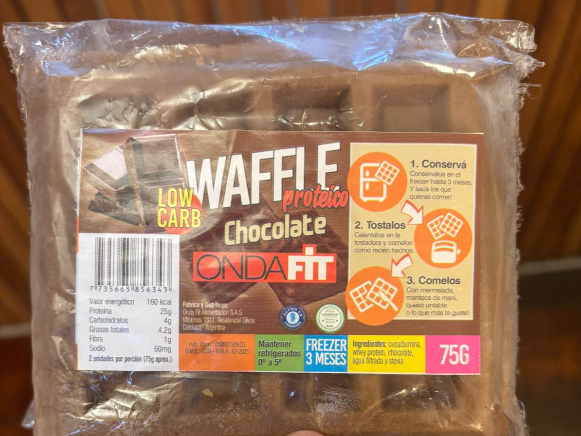 Waffles proteicos onda fit Cacao