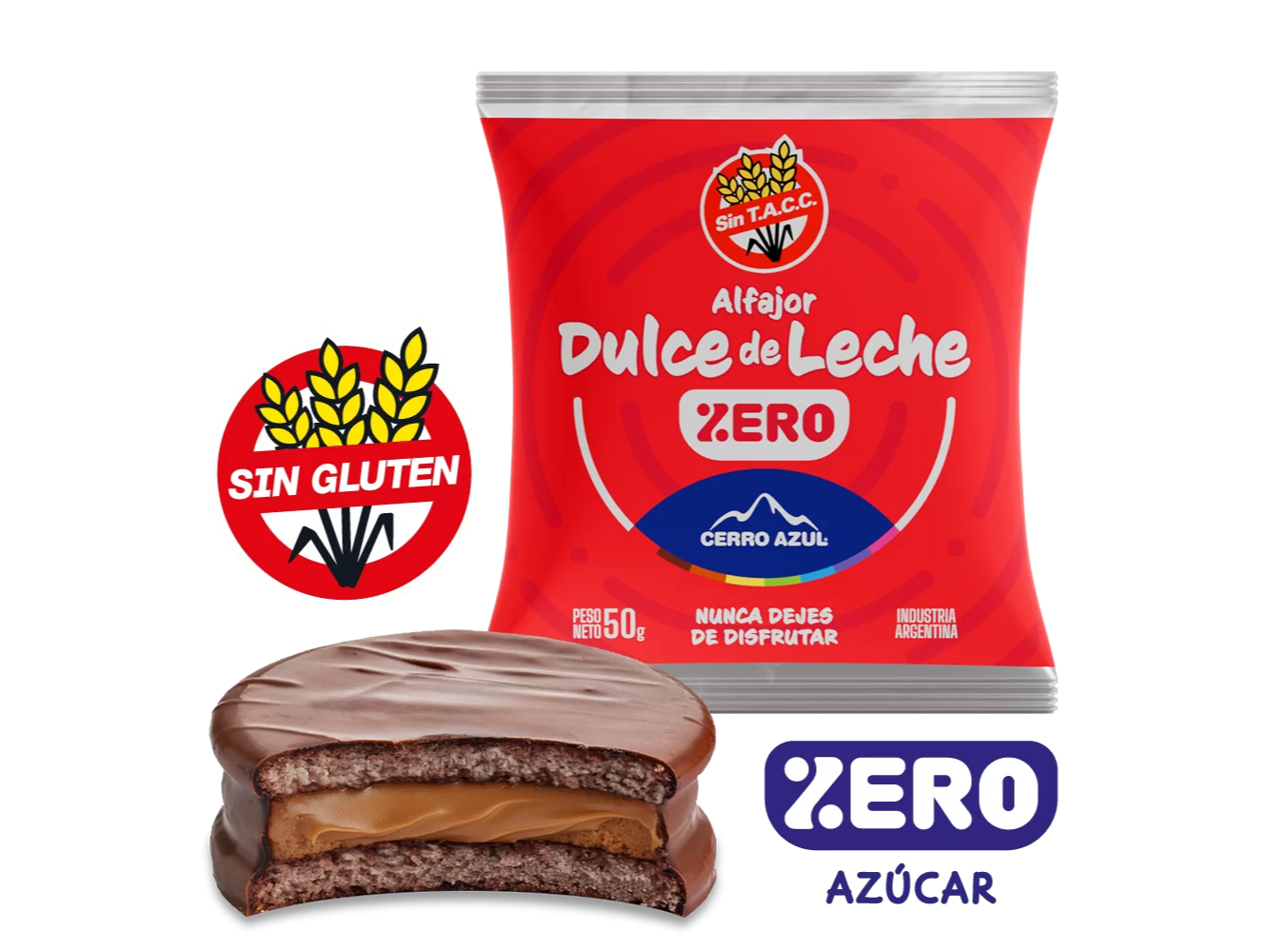 Alfajor de dulce de leche - Cerro Azul