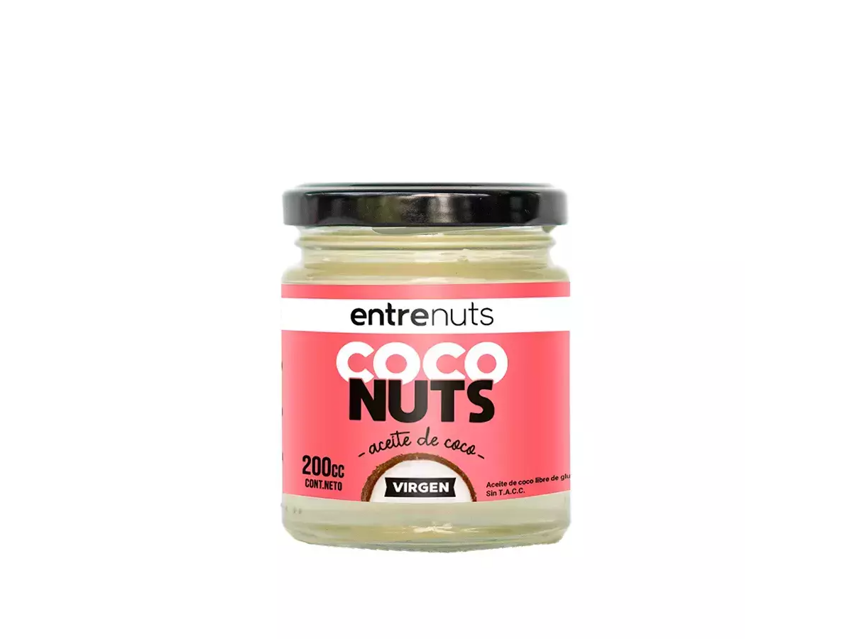 Aceite de coco virgen y orgánico 200 gr Entrenuts