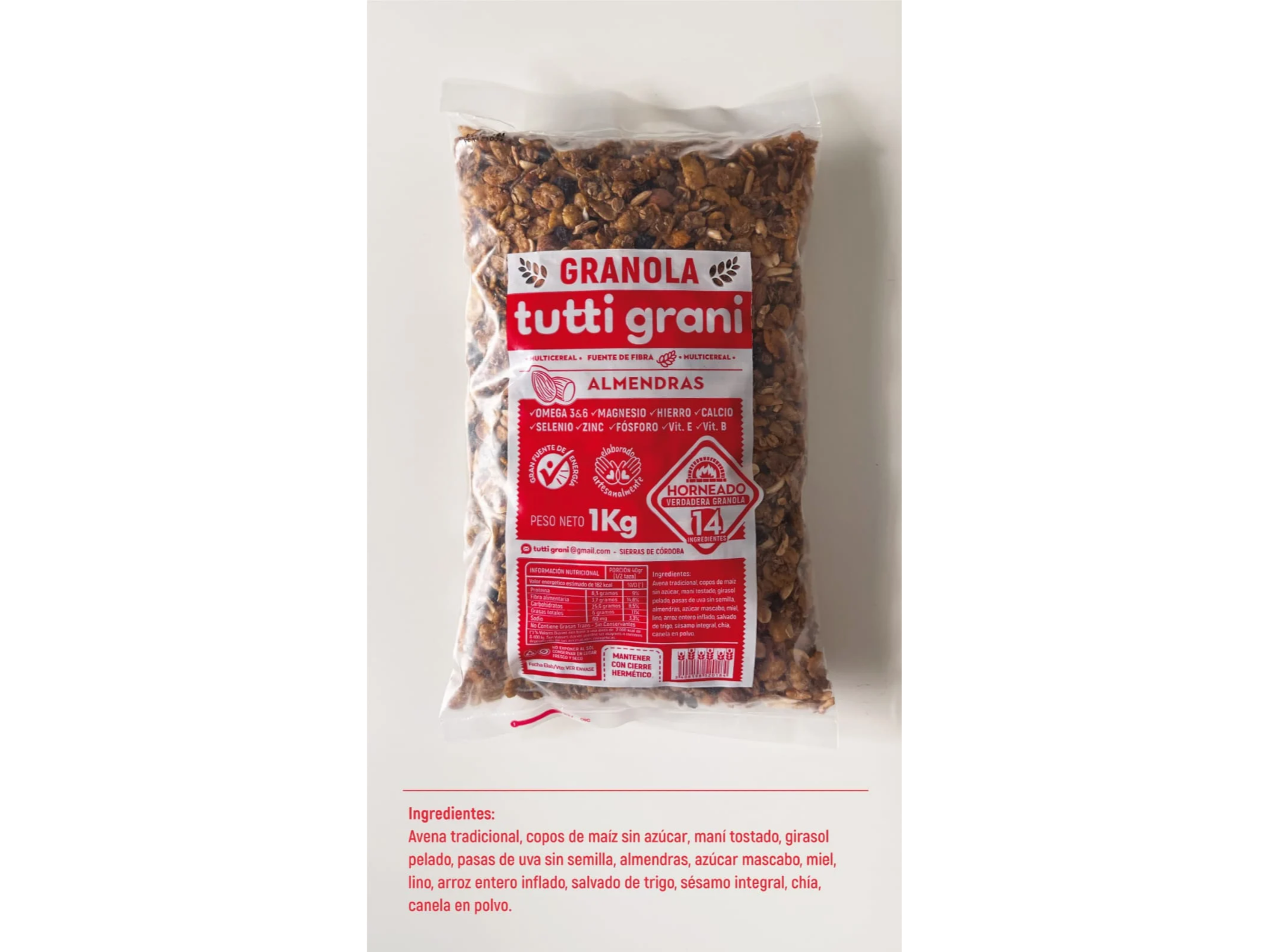 Granola con almendras