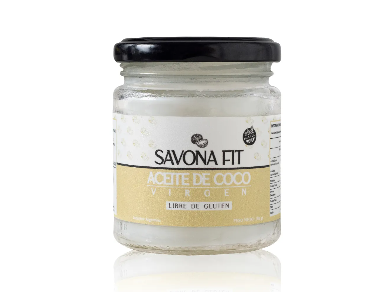 Aceite de coco savona fit virgen 180 gr