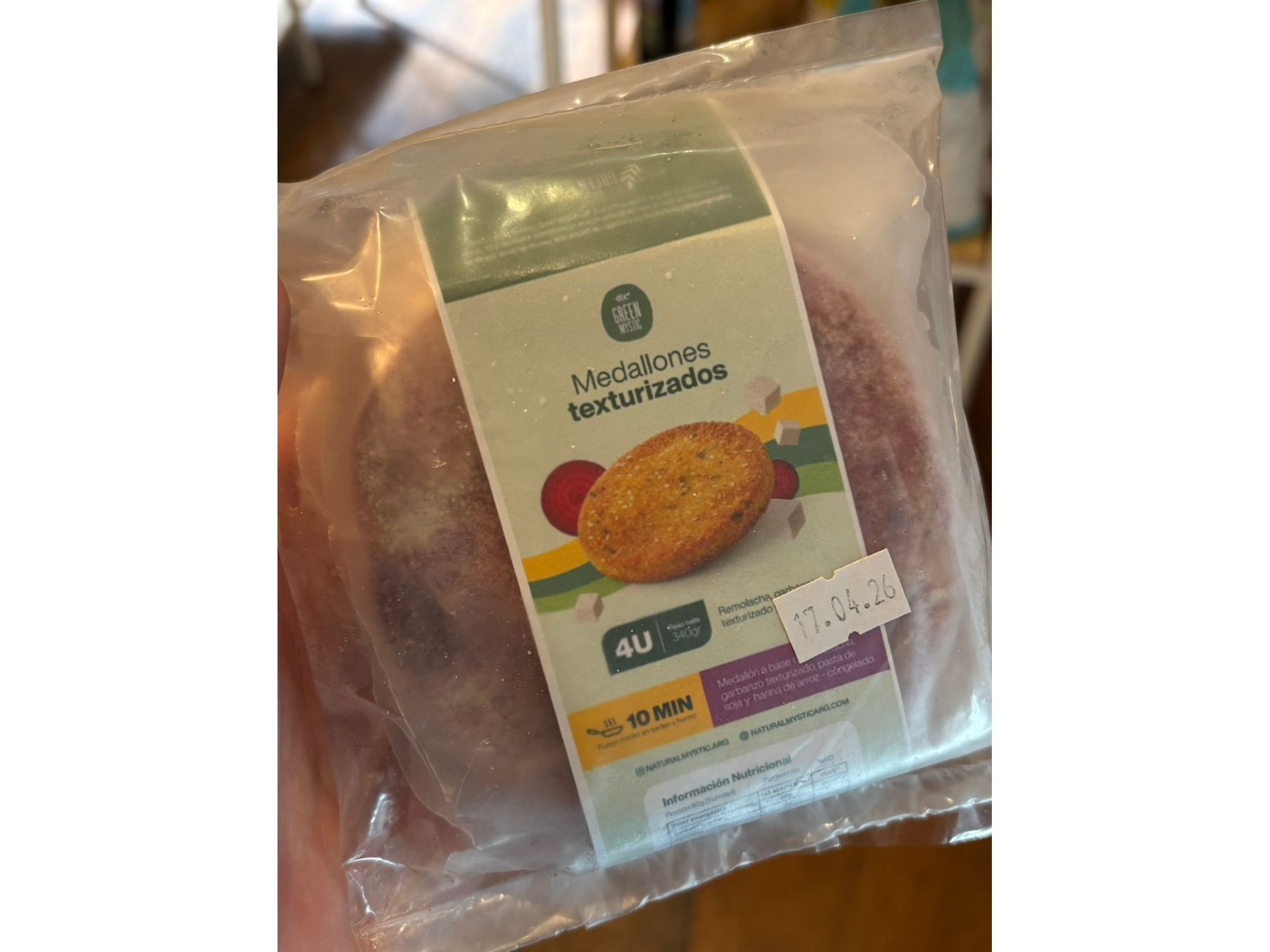 Milanesas de garbanzos, tofu y remolacha