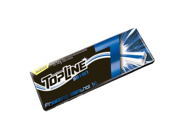 CHICLE TOPLINE 7 MENTOL X 16 UN (CAJA)