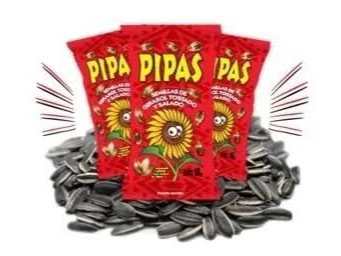 SEMILLA DE GIRASOL PIPAS ROJA TIRA X 10 UN
