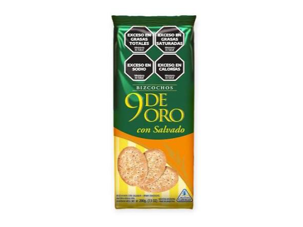 BIZCOCHO 9 DE ORO SALVADO 200 GRS