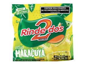 JUGO RINDE 2 MARACUYAA 15 GRS X 10 UNIDADES (CAJA)