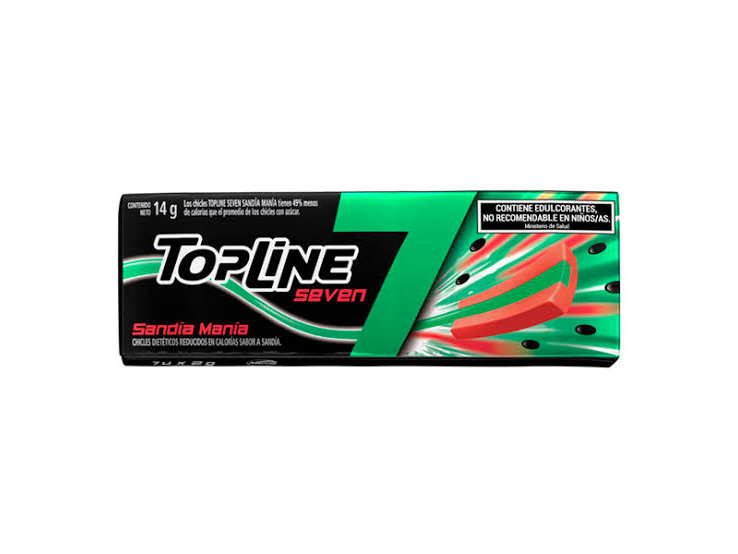 CHICLE TOPLINE 7 SANDIA X 16 UN (CAJA)