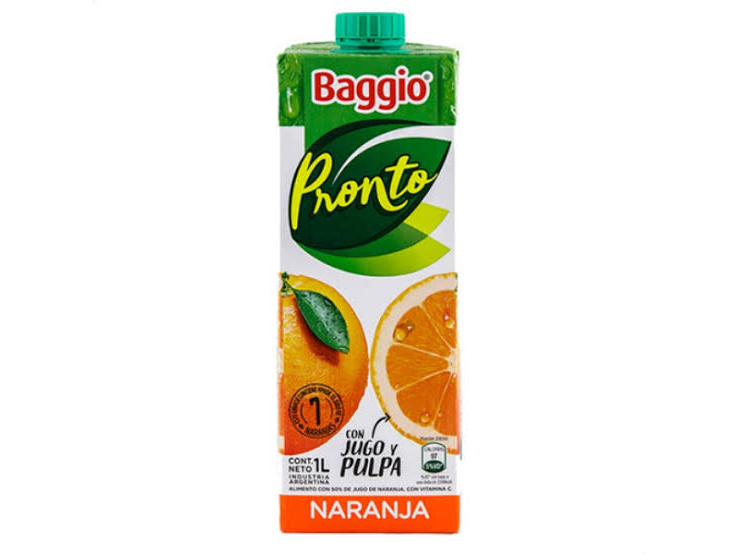 JUGO BAGGIO NARANJA 1 LTS