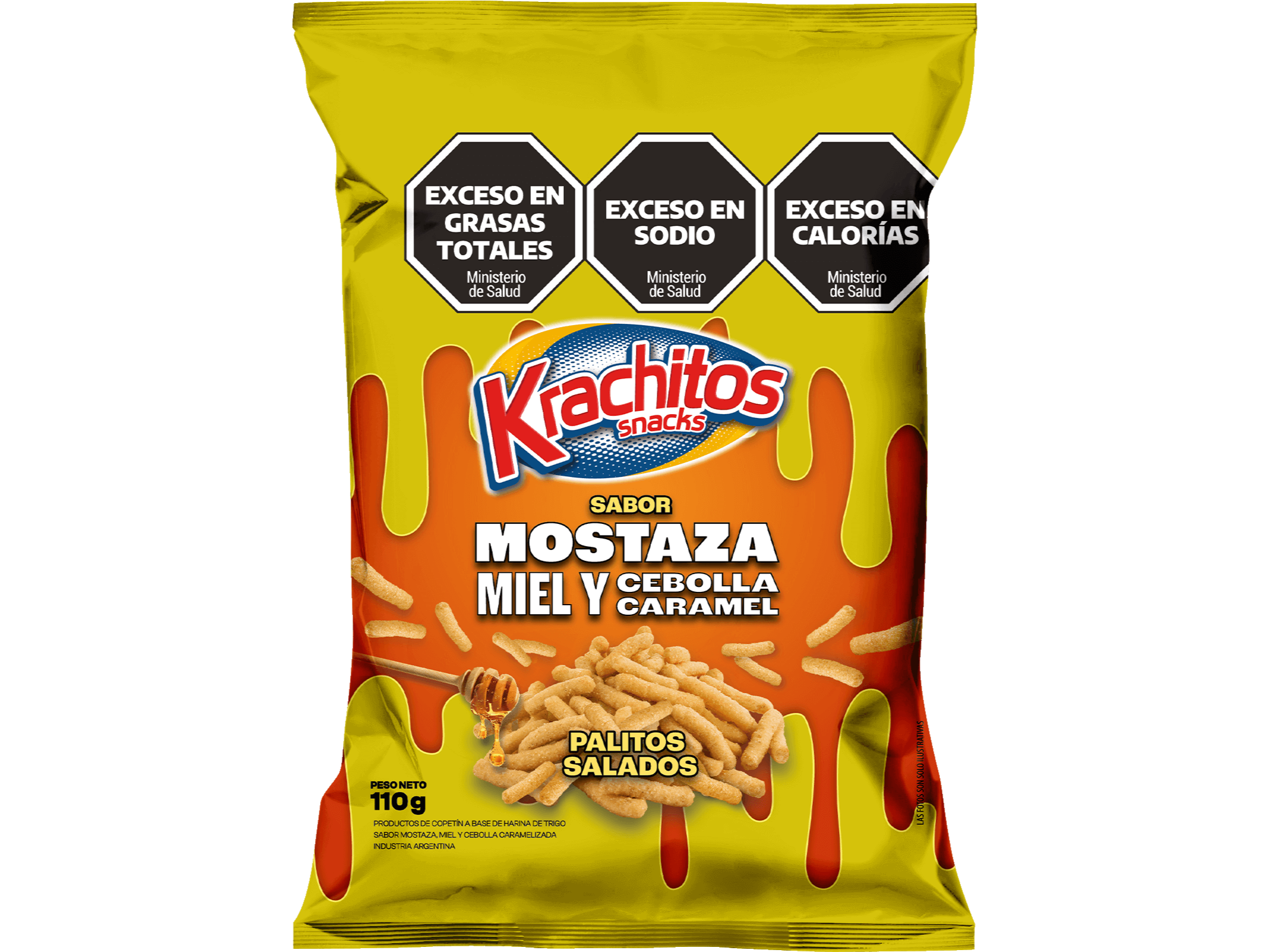 PALITOS KRACHITOS MOSTAZA , CEBOLLA Y MIEL 110 GRS