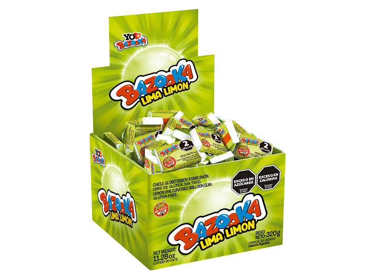 CHICLE BAZOOKA LIMA LIMON 80 UN