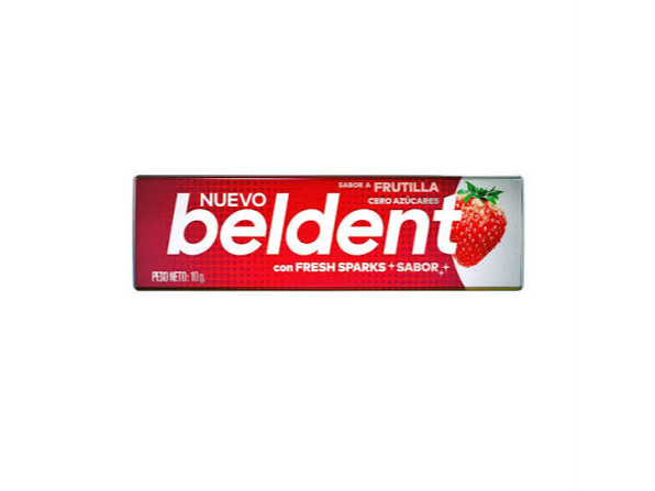 CHICLE   BELDENT FRUTILLA X 20 UN (CAJA)
