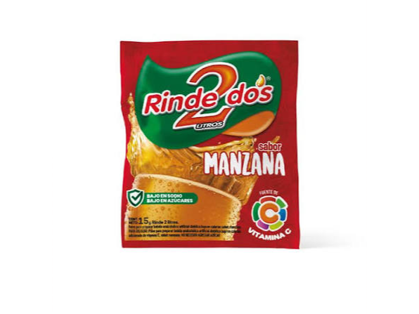 JUGO RINDE 2 MANZANA 15 GRS X 10 UNIDADES (CAJA)