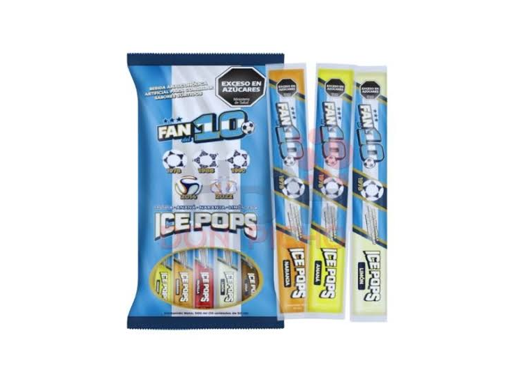 JUGO PARA CONGELAR FAN DEL 10 50ML X 10 UN (BOLSA)