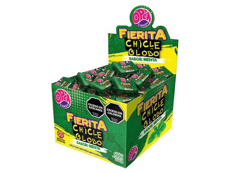 CHICLE FIERITA PLEGADO MENTA 100 UN