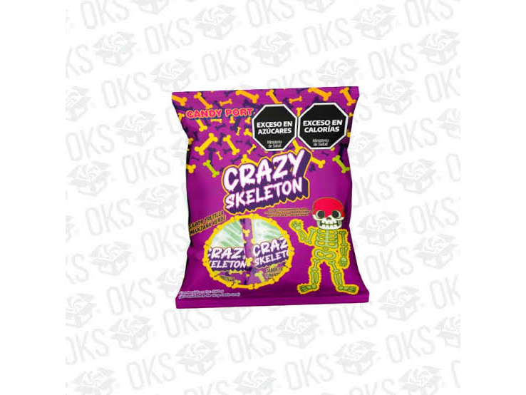 CHUPETIN CANDY PORT SKELETON 20UN