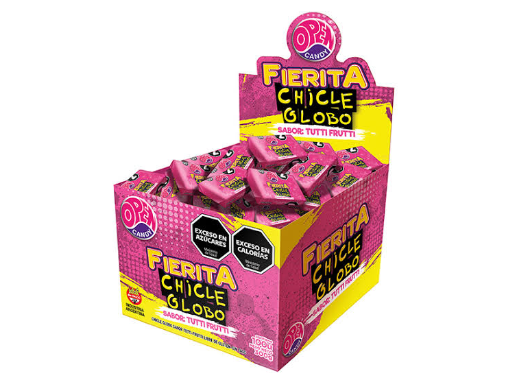 CHICLE FIERITA PLEGADO TUTTI FRUTI 100 U