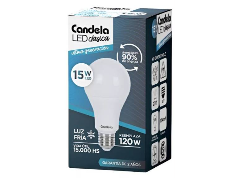 LAMPARA CANDELA 15W FRIA