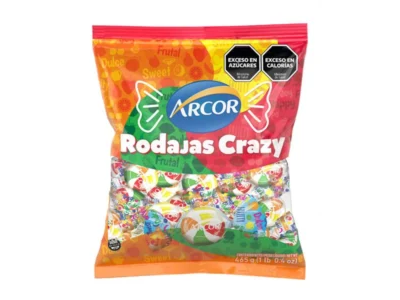 CARAMELO   RODAJAS CRAZY 465 GRS