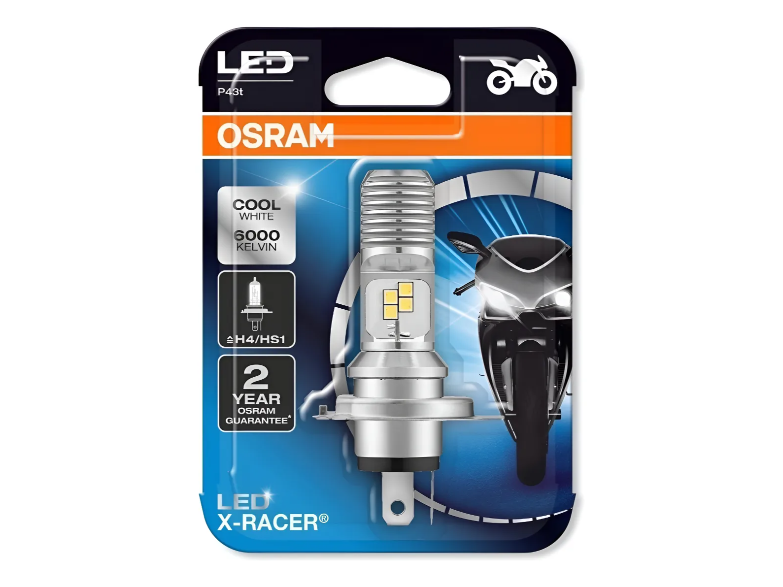 Led Moto H4 12v P43t