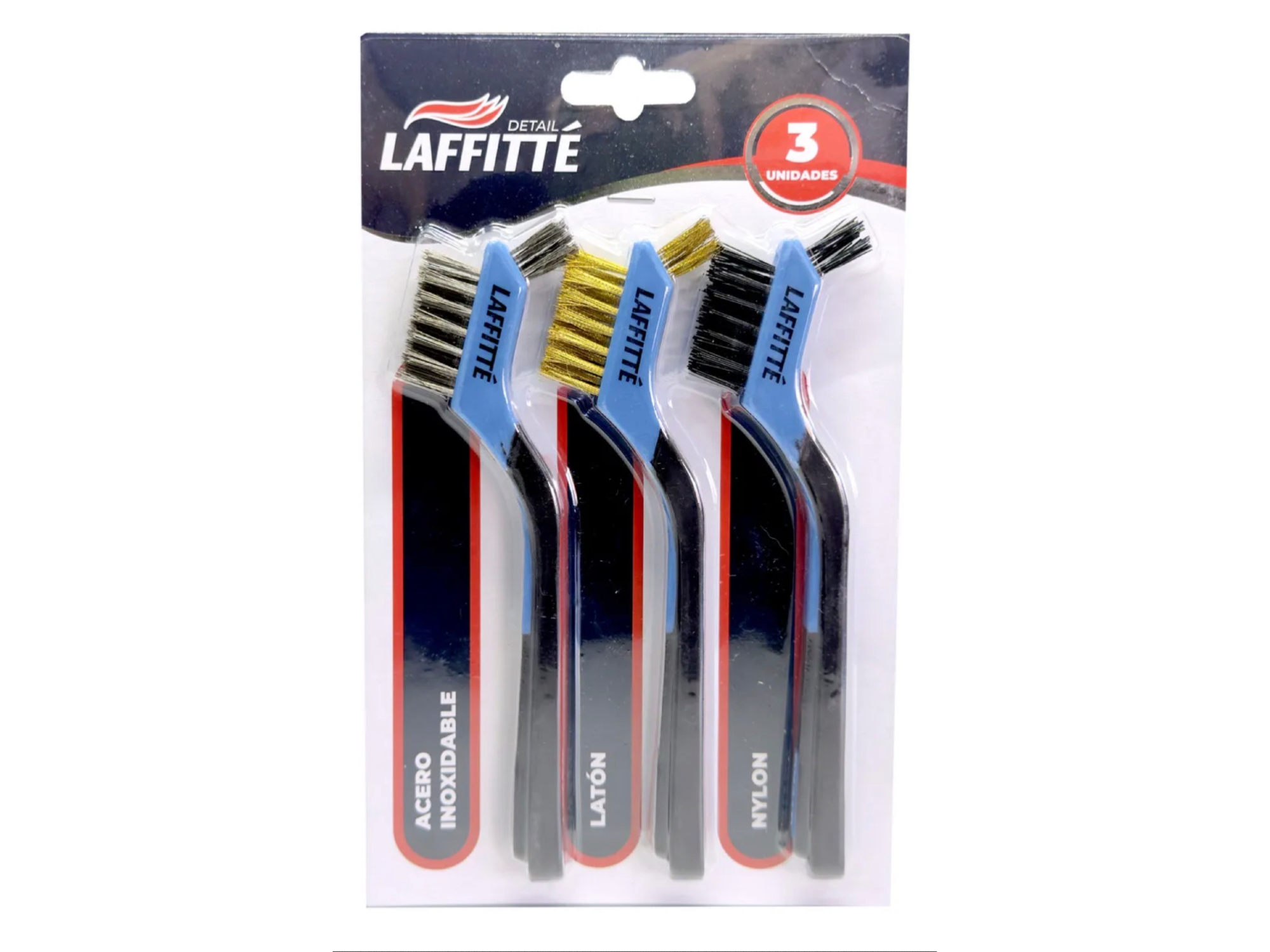 Kit cepillos nylon - latón - acero inoxidable