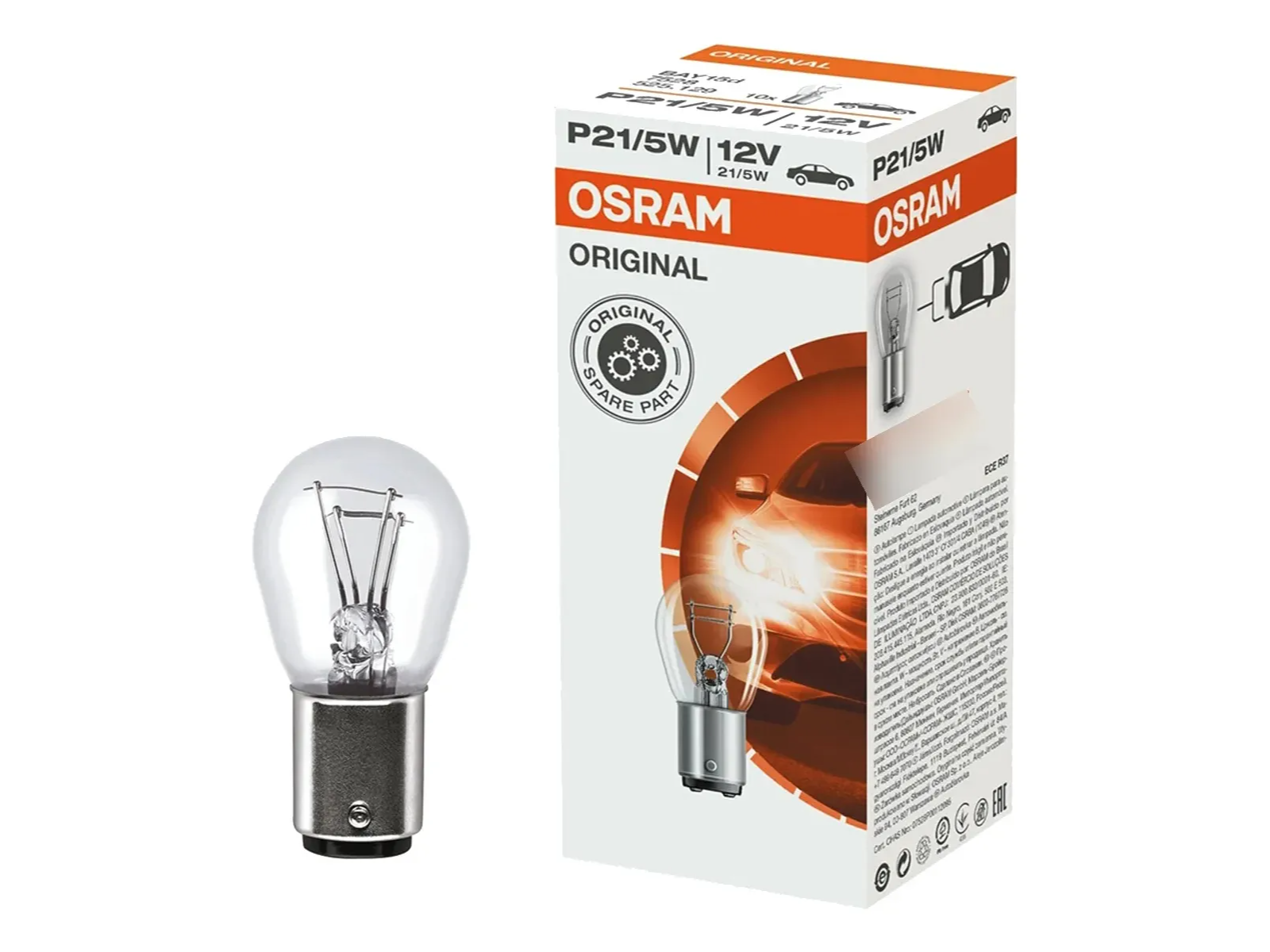 Osram P21/5w 2 Polos De Freno Posicion Trasera 12v