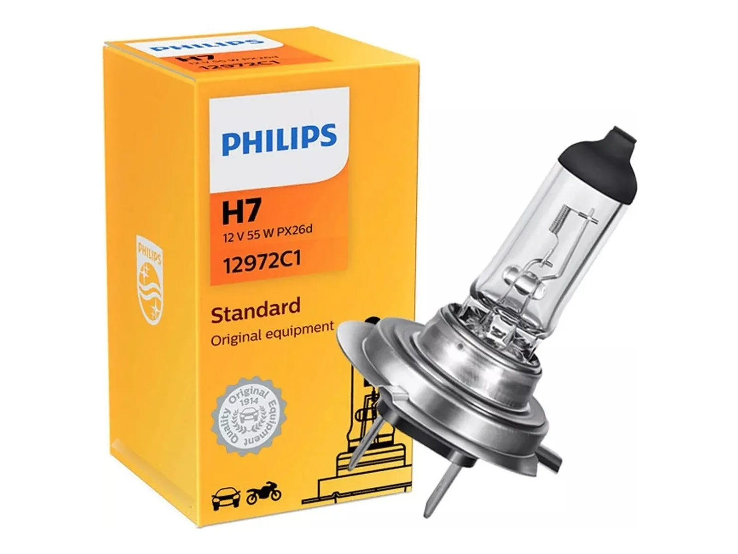 Lampara Philips  H7 Para Auto Luz Baja 12v 55w