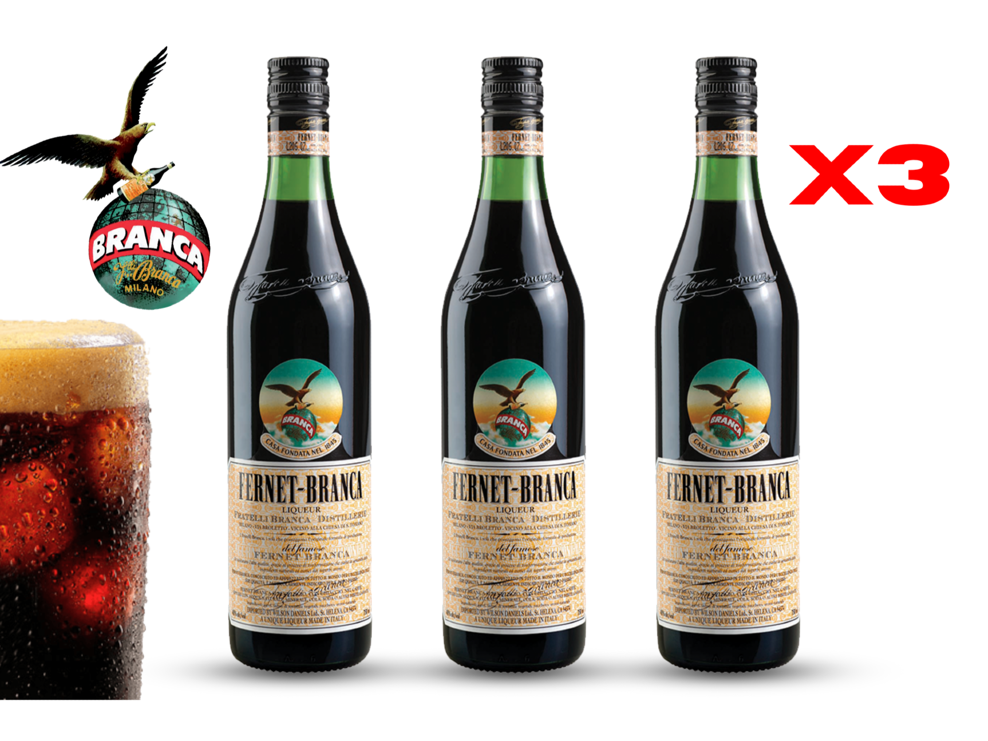 FERNET BRANCA X 3