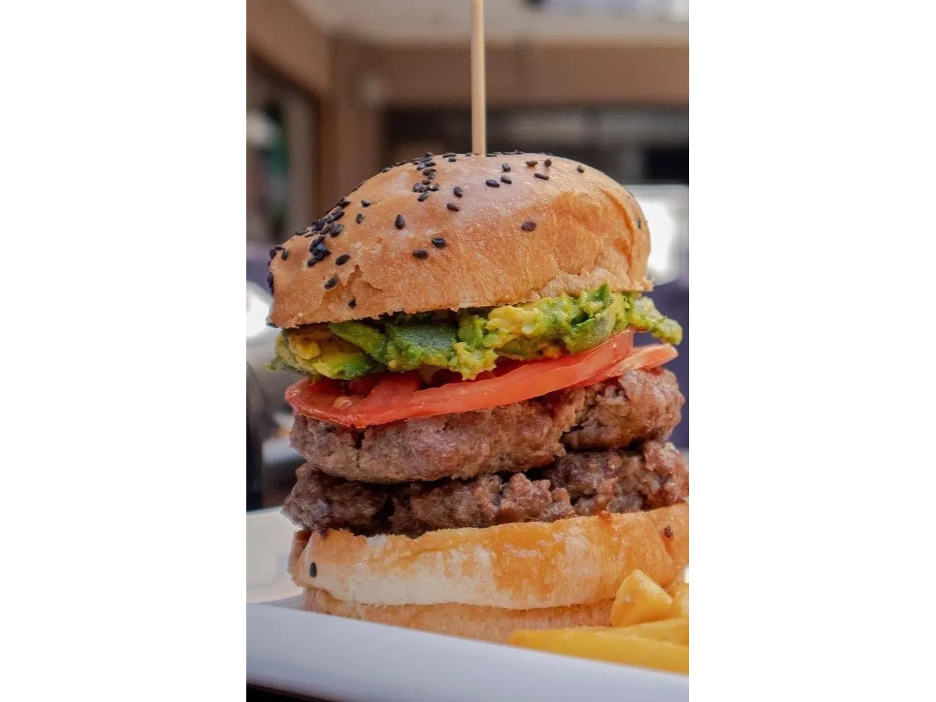 Italiana Burger Con Papas Fritas