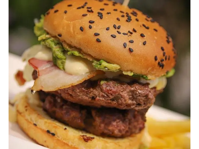 Top Burger Con Papas Fritas