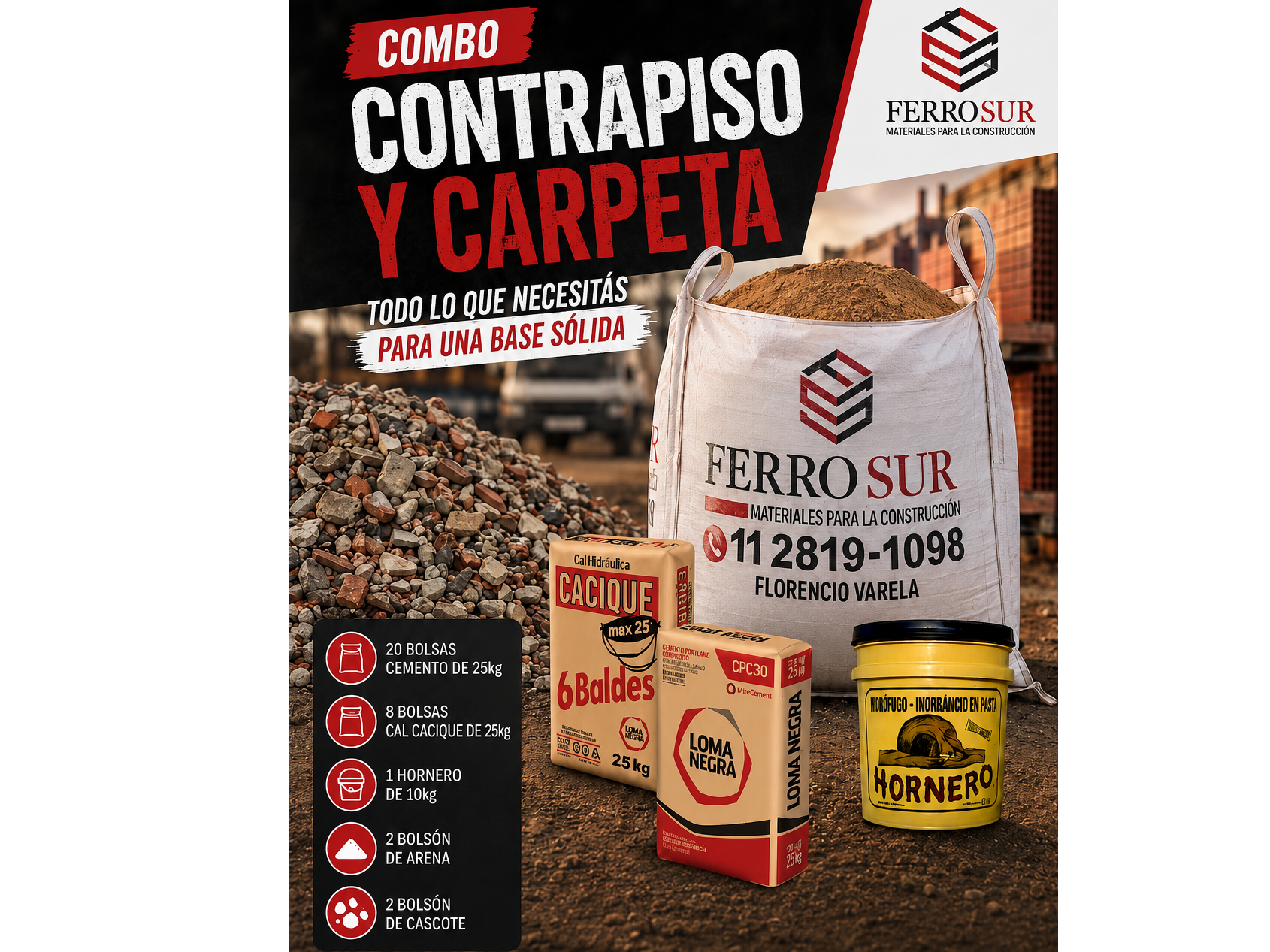 COMBO CONTRAPISO Y CARPETA